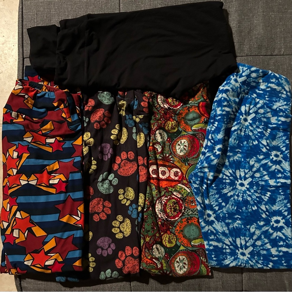 Lot of 5 pairs of LuLaRoe One Size Leggings